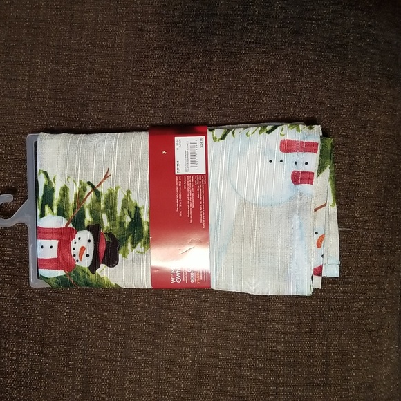 Set of 4 snowmen napkins - Picture 2 of 7